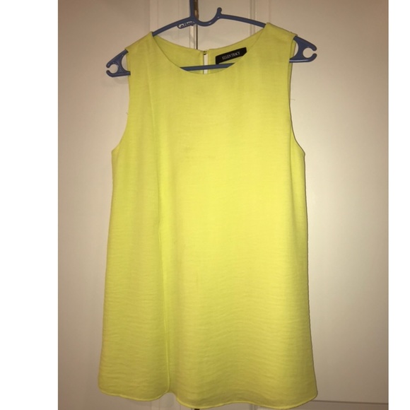 Ellen Tracy yellow silk chiffon tank - Picture 2 of 3